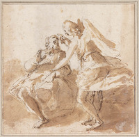 K 043
<br/>
Jozef en de engel
<br/>
<em>Allegrini, Flaminio (1598-1654) - toegeschreven aan</em>